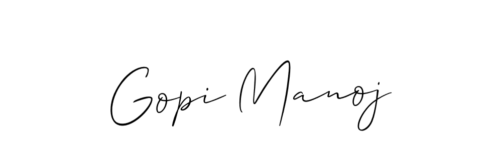 Gopi Manoj stylish signature style. Best Handwritten Sign (Allison_Script) for my name. Handwritten Signature Collection Ideas for my name Gopi Manoj. Gopi Manoj signature style 2 images and pictures png