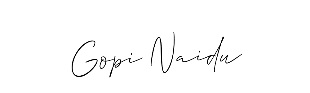 How to make Gopi Naidu signature? Allison_Script is a professional autograph style. Create handwritten signature for Gopi Naidu name. Gopi Naidu signature style 2 images and pictures png