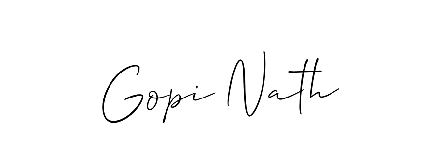 You should practise on your own different ways (Allison_Script) to write your name (Gopi Nath) in signature. don't let someone else do it for you. Gopi Nath signature style 2 images and pictures png