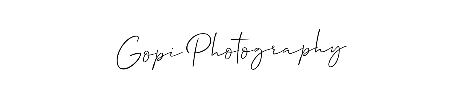 How to Draw Gopi Photography signature style? Allison_Script is a latest design signature styles for name Gopi Photography. Gopi Photography signature style 2 images and pictures png