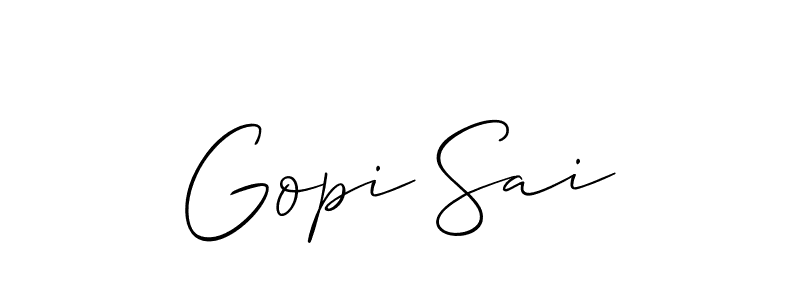 Gopi Sai stylish signature style. Best Handwritten Sign (Allison_Script) for my name. Handwritten Signature Collection Ideas for my name Gopi Sai. Gopi Sai signature style 2 images and pictures png