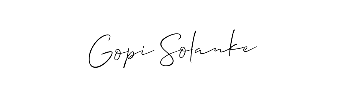 Best and Professional Signature Style for Gopi Solanke. Allison_Script Best Signature Style Collection. Gopi Solanke signature style 2 images and pictures png