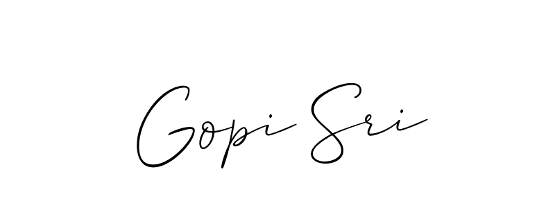 Allison_Script is a professional signature style that is perfect for those who want to add a touch of class to their signature. It is also a great choice for those who want to make their signature more unique. Get Gopi Sri name to fancy signature for free. Gopi Sri signature style 2 images and pictures png