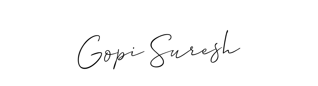 Gopi Suresh stylish signature style. Best Handwritten Sign (Allison_Script) for my name. Handwritten Signature Collection Ideas for my name Gopi Suresh. Gopi Suresh signature style 2 images and pictures png