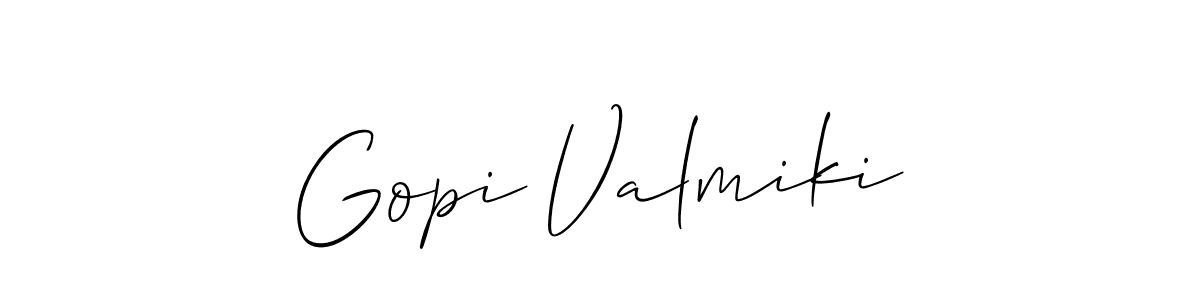 Design your own signature with our free online signature maker. With this signature software, you can create a handwritten (Allison_Script) signature for name Gopi Valmiki. Gopi Valmiki signature style 2 images and pictures png