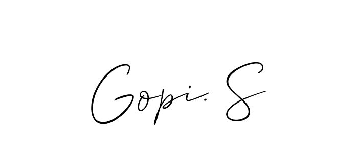 Design your own signature with our free online signature maker. With this signature software, you can create a handwritten (Allison_Script) signature for name Gopi. S. Gopi. S signature style 2 images and pictures png