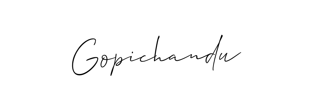 You should practise on your own different ways (Allison_Script) to write your name (Gopichandu) in signature. don't let someone else do it for you. Gopichandu signature style 2 images and pictures png