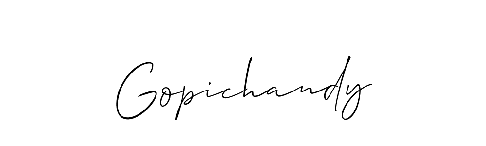 The best way (Allison_Script) to make a short signature is to pick only two or three words in your name. The name Gopichandy include a total of six letters. For converting this name. Gopichandy signature style 2 images and pictures png