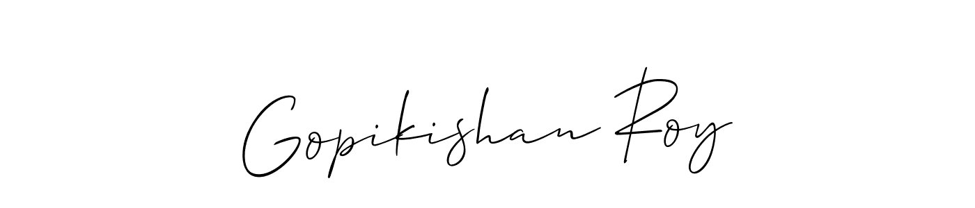 Gopikishan Roy stylish signature style. Best Handwritten Sign (Allison_Script) for my name. Handwritten Signature Collection Ideas for my name Gopikishan Roy. Gopikishan Roy signature style 2 images and pictures png