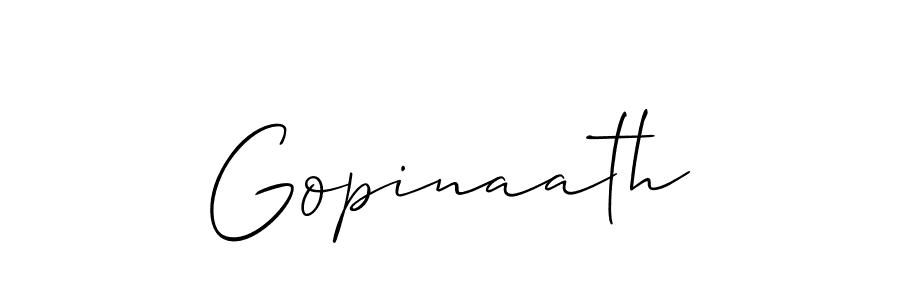 Make a beautiful signature design for name Gopinaath. With this signature (Allison_Script) style, you can create a handwritten signature for free. Gopinaath signature style 2 images and pictures png