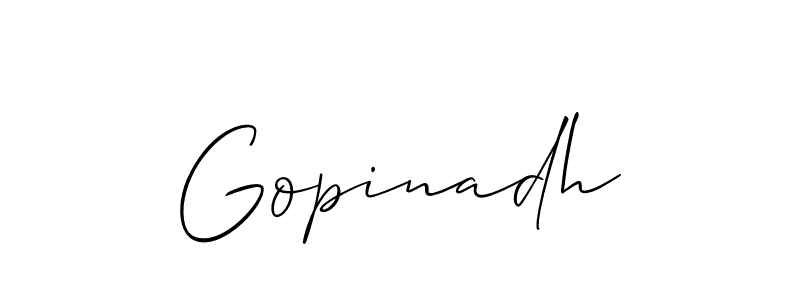 How to make Gopinadh name signature. Use Allison_Script style for creating short signs online. This is the latest handwritten sign. Gopinadh signature style 2 images and pictures png