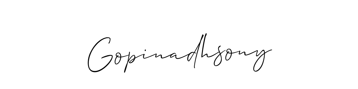 Best and Professional Signature Style for Gopinadhsony. Allison_Script Best Signature Style Collection. Gopinadhsony signature style 2 images and pictures png