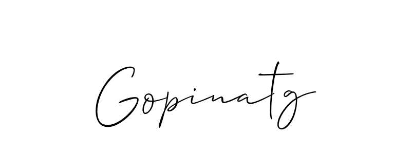 Also we have Gopinatg name is the best signature style. Create professional handwritten signature collection using Allison_Script autograph style. Gopinatg signature style 2 images and pictures png