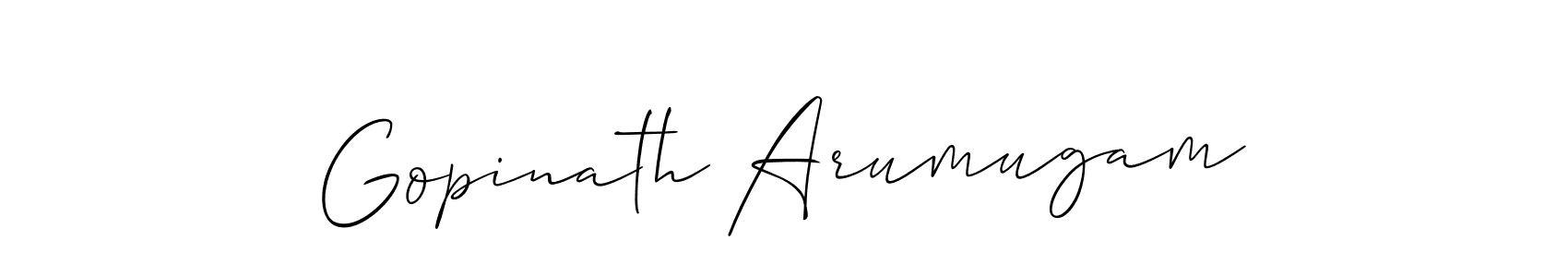 Design your own signature with our free online signature maker. With this signature software, you can create a handwritten (Allison_Script) signature for name Gopinath Arumugam. Gopinath Arumugam signature style 2 images and pictures png