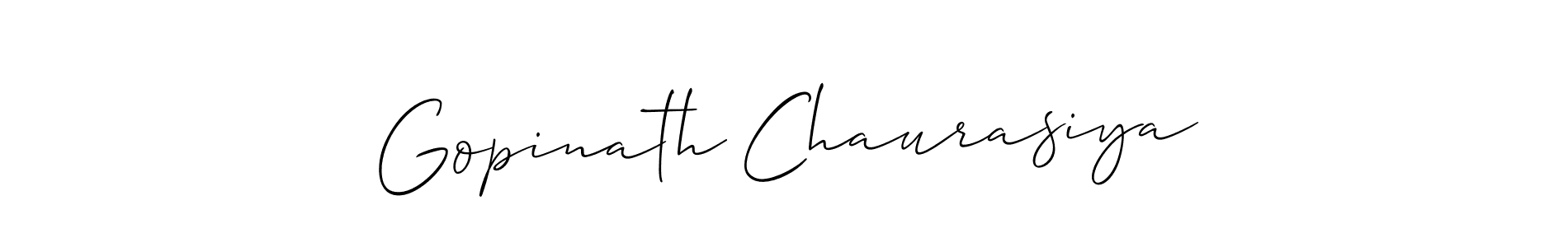 How to make Gopinath Chaurasiya signature? Allison_Script is a professional autograph style. Create handwritten signature for Gopinath Chaurasiya name. Gopinath Chaurasiya signature style 2 images and pictures png