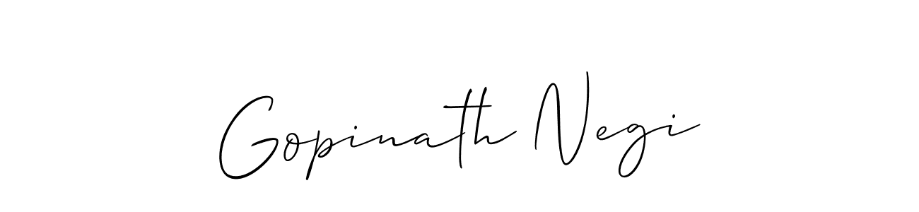 The best way (Allison_Script) to make a short signature is to pick only two or three words in your name. The name Gopinath Negi include a total of six letters. For converting this name. Gopinath Negi signature style 2 images and pictures png