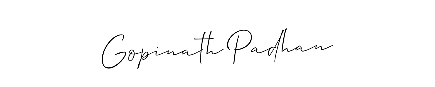 Use a signature maker to create a handwritten signature online. With this signature software, you can design (Allison_Script) your own signature for name Gopinath Padhan. Gopinath Padhan signature style 2 images and pictures png