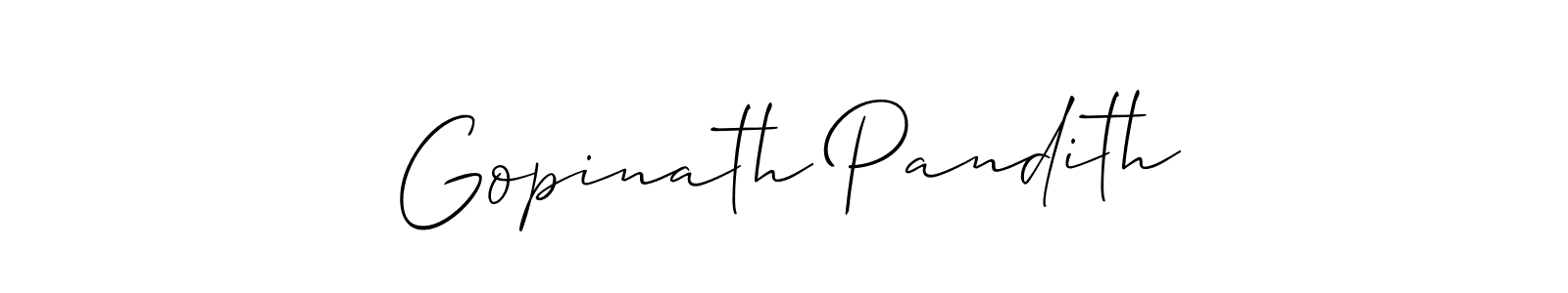 Similarly Allison_Script is the best handwritten signature design. Signature creator online .You can use it as an online autograph creator for name Gopinath Pandith. Gopinath Pandith signature style 2 images and pictures png