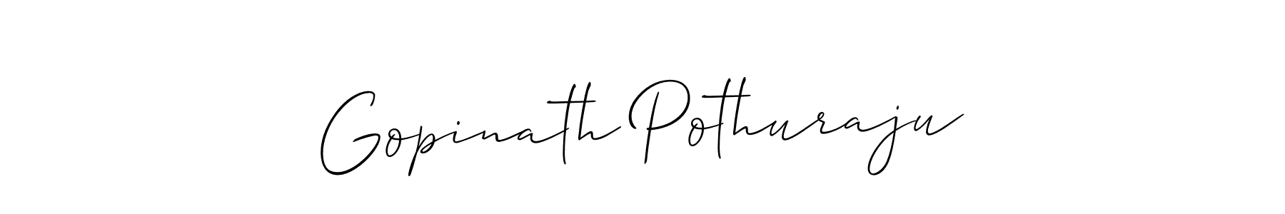 How to Draw Gopinath Pothuraju signature style? Allison_Script is a latest design signature styles for name Gopinath Pothuraju. Gopinath Pothuraju signature style 2 images and pictures png