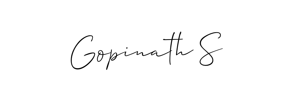 How to make Gopinath S signature? Allison_Script is a professional autograph style. Create handwritten signature for Gopinath S name. Gopinath S signature style 2 images and pictures png