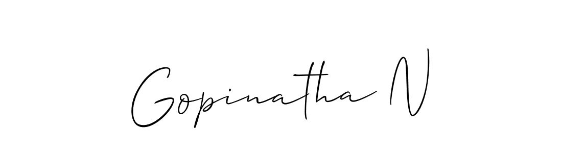 You should practise on your own different ways (Allison_Script) to write your name (Gopinatha N) in signature. don't let someone else do it for you. Gopinatha N signature style 2 images and pictures png