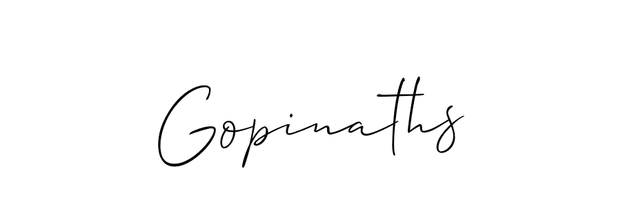 if you are searching for the best signature style for your name Gopinaths. so please give up your signature search. here we have designed multiple signature styles  using Allison_Script. Gopinaths signature style 2 images and pictures png
