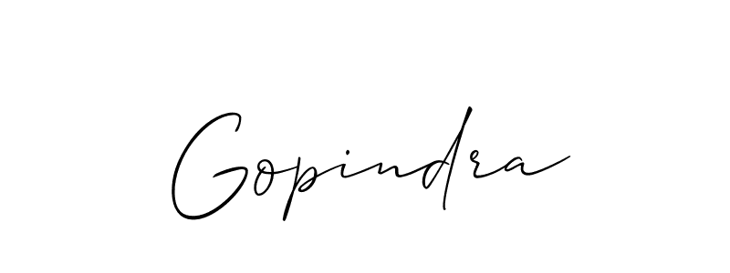 Gopindra stylish signature style. Best Handwritten Sign (Allison_Script) for my name. Handwritten Signature Collection Ideas for my name Gopindra. Gopindra signature style 2 images and pictures png