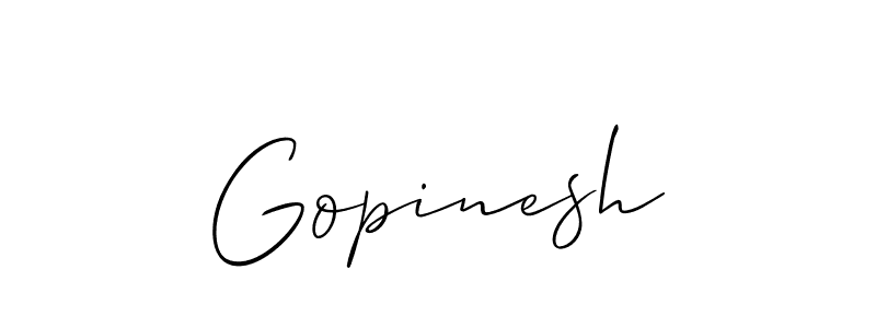 if you are searching for the best signature style for your name Gopinesh. so please give up your signature search. here we have designed multiple signature styles  using Allison_Script. Gopinesh signature style 2 images and pictures png
