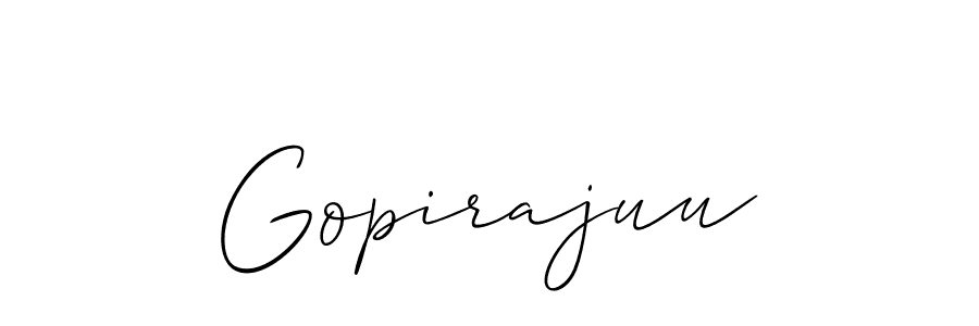 Also You can easily find your signature by using the search form. We will create Gopirajuu name handwritten signature images for you free of cost using Allison_Script sign style. Gopirajuu signature style 2 images and pictures png