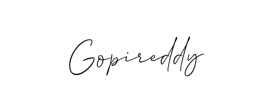 Gopireddy stylish signature style. Best Handwritten Sign (Allison_Script) for my name. Handwritten Signature Collection Ideas for my name Gopireddy. Gopireddy signature style 2 images and pictures png