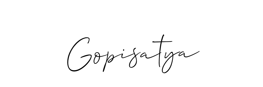 How to Draw Gopisatya signature style? Allison_Script is a latest design signature styles for name Gopisatya. Gopisatya signature style 2 images and pictures png