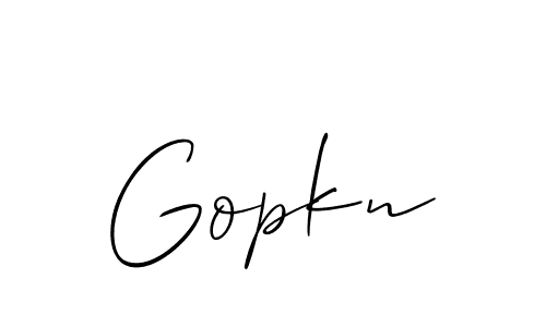 Make a short Gopkn signature style. Manage your documents anywhere anytime using Allison_Script. Create and add eSignatures, submit forms, share and send files easily. Gopkn signature style 2 images and pictures png
