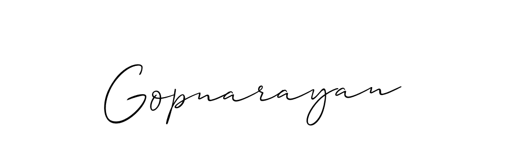 Also You can easily find your signature by using the search form. We will create Gopnarayan name handwritten signature images for you free of cost using Allison_Script sign style. Gopnarayan signature style 2 images and pictures png