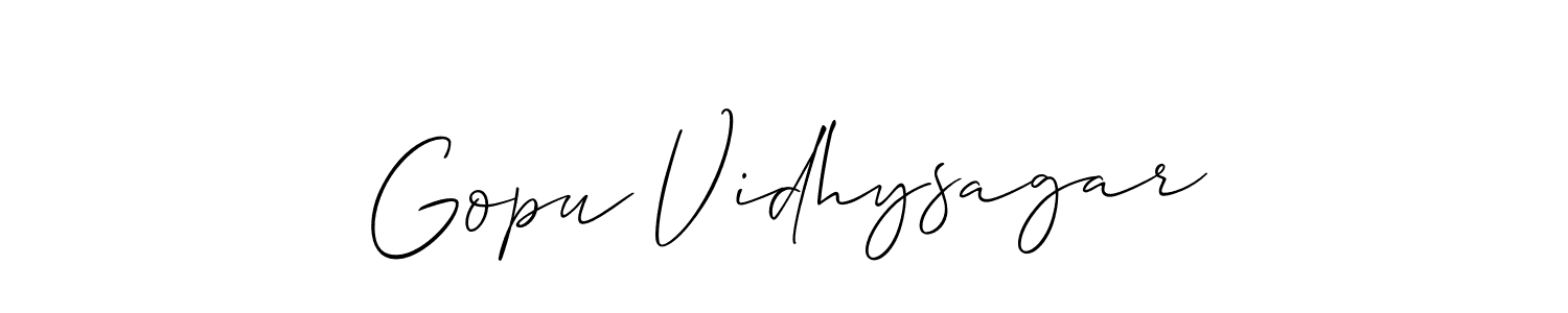 Here are the top 10 professional signature styles for the name Gopu Vidhysagar. These are the best autograph styles you can use for your name. Gopu Vidhysagar signature style 2 images and pictures png