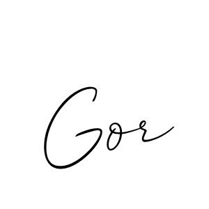The best way (Allison_Script) to make a short signature is to pick only two or three words in your name. The name Gor include a total of six letters. For converting this name. Gor signature style 2 images and pictures png