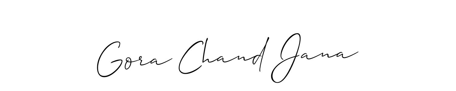 This is the best signature style for the Gora Chand Jana name. Also you like these signature font (Allison_Script). Mix name signature. Gora Chand Jana signature style 2 images and pictures png