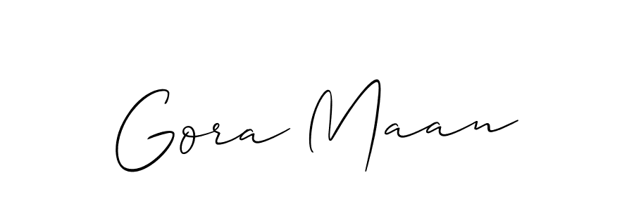 Design your own signature with our free online signature maker. With this signature software, you can create a handwritten (Allison_Script) signature for name Gora Maan. Gora Maan signature style 2 images and pictures png