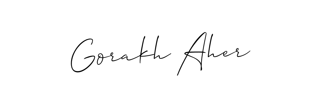 See photos of Gorakh Aher official signature by Spectra . Check more albums & portfolios. Read reviews & check more about Allison_Script font. Gorakh Aher signature style 2 images and pictures png