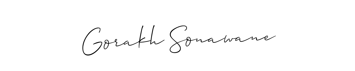 Design your own signature with our free online signature maker. With this signature software, you can create a handwritten (Allison_Script) signature for name Gorakh Sonawane. Gorakh Sonawane signature style 2 images and pictures png