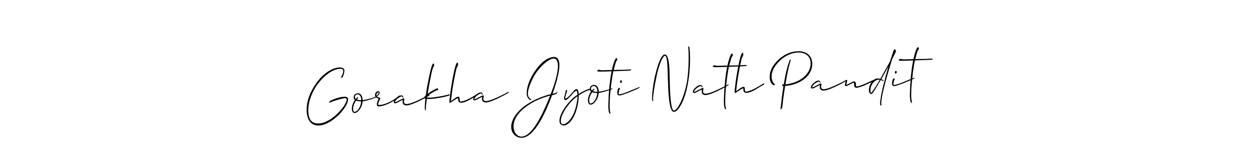 Use a signature maker to create a handwritten signature online. With this signature software, you can design (Allison_Script) your own signature for name Gorakha Jyoti Nath Pandit. Gorakha Jyoti Nath Pandit signature style 2 images and pictures png