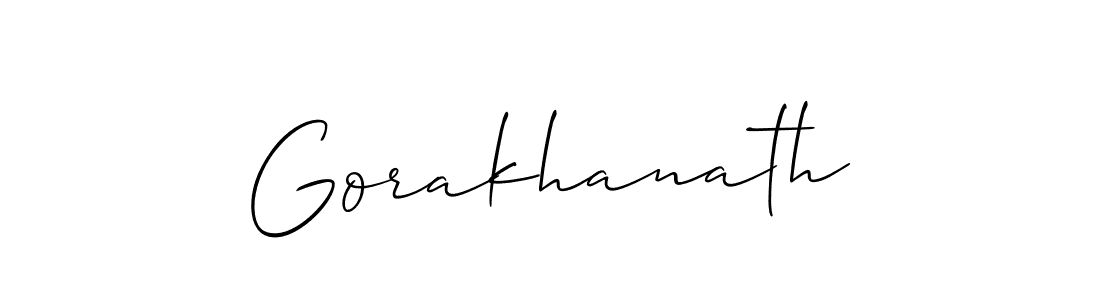 Also You can easily find your signature by using the search form. We will create Gorakhanath name handwritten signature images for you free of cost using Allison_Script sign style. Gorakhanath signature style 2 images and pictures png