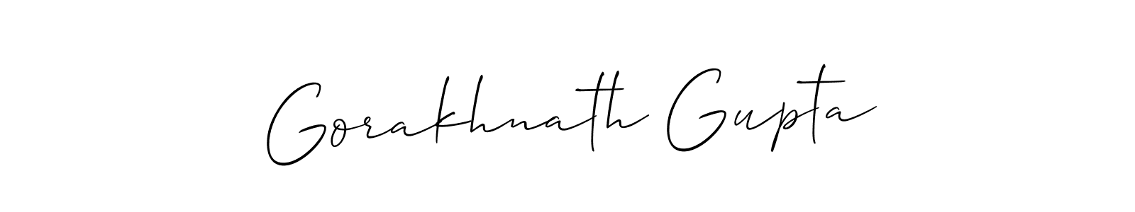 Gorakhnath Gupta stylish signature style. Best Handwritten Sign (Allison_Script) for my name. Handwritten Signature Collection Ideas for my name Gorakhnath Gupta. Gorakhnath Gupta signature style 2 images and pictures png