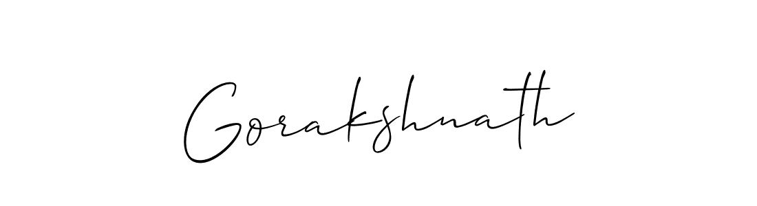 Make a beautiful signature design for name Gorakshnath. With this signature (Allison_Script) style, you can create a handwritten signature for free. Gorakshnath signature style 2 images and pictures png