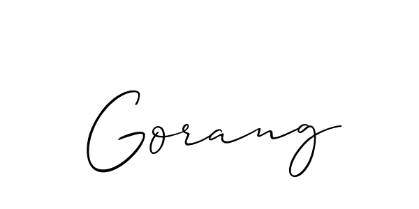 Also we have Gorang name is the best signature style. Create professional handwritten signature collection using Allison_Script autograph style. Gorang signature style 2 images and pictures png