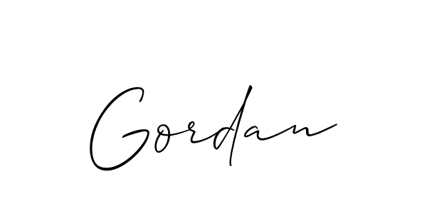 if you are searching for the best signature style for your name Gordan. so please give up your signature search. here we have designed multiple signature styles  using Allison_Script. Gordan signature style 2 images and pictures png