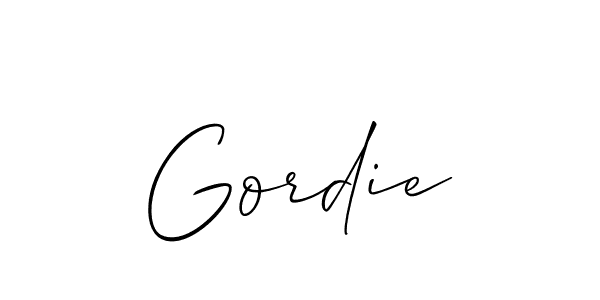 You should practise on your own different ways (Allison_Script) to write your name (Gordie) in signature. don't let someone else do it for you. Gordie signature style 2 images and pictures png