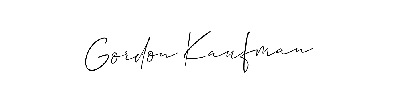 Design your own signature with our free online signature maker. With this signature software, you can create a handwritten (Allison_Script) signature for name Gordon Kaufman. Gordon Kaufman signature style 2 images and pictures png