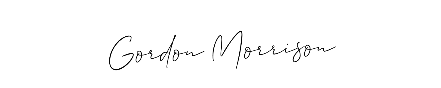 Gordon Morrison stylish signature style. Best Handwritten Sign (Allison_Script) for my name. Handwritten Signature Collection Ideas for my name Gordon Morrison. Gordon Morrison signature style 2 images and pictures png