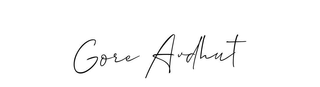 Also You can easily find your signature by using the search form. We will create Gore Avdhut name handwritten signature images for you free of cost using Allison_Script sign style. Gore Avdhut signature style 2 images and pictures png