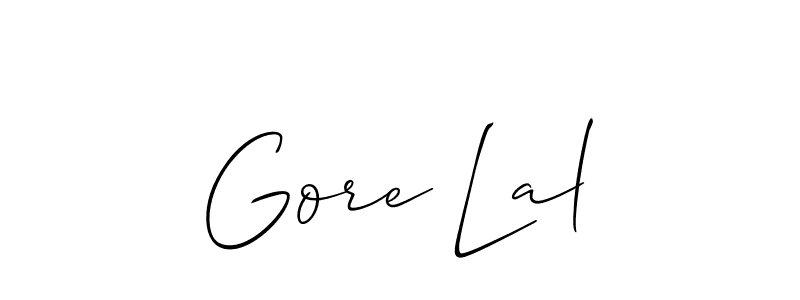 How to make Gore Lal name signature. Use Allison_Script style for creating short signs online. This is the latest handwritten sign. Gore Lal signature style 2 images and pictures png